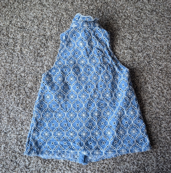 Sezane Erina Shirt in Blue/Ecru - Picture 11 of 15